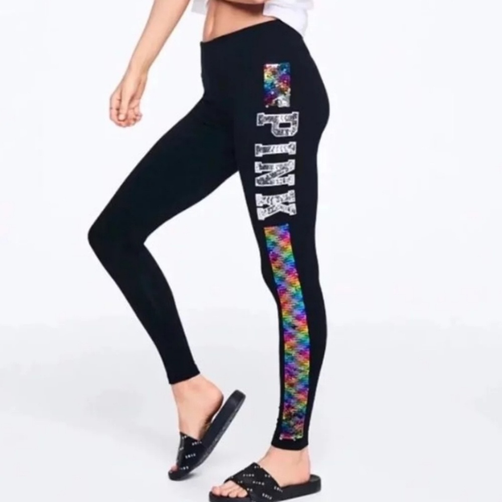Vs pink reversible sequin legging - Picture 2 of 3